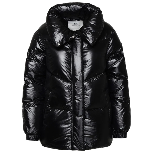 Woolrich Aliquippa Black Nylon Puffer Jacket Black Overgangsjas