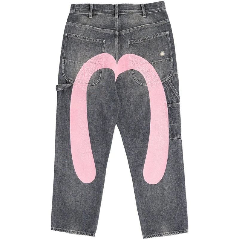 EVISU Jeans à jambe droite Jeans Vintage Patchwork Denim Grigio grau