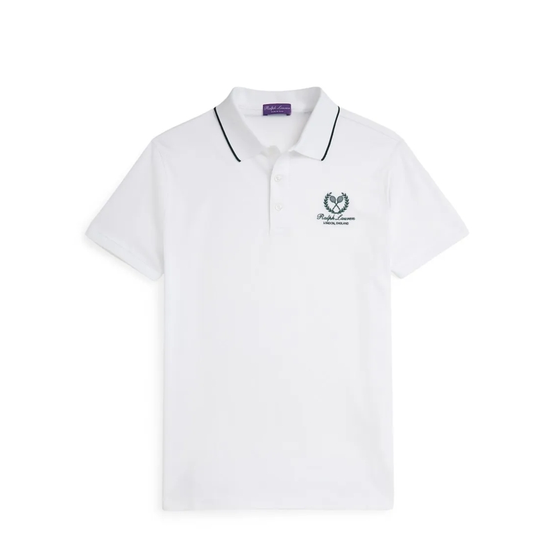 Polo Ralph Lauren Polohemd Short-Sleeved Mercerized Cotton Piqué Polo With Cr White