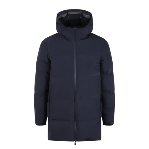 Herno Padded Hooded Jacket Blue Overgangsjas