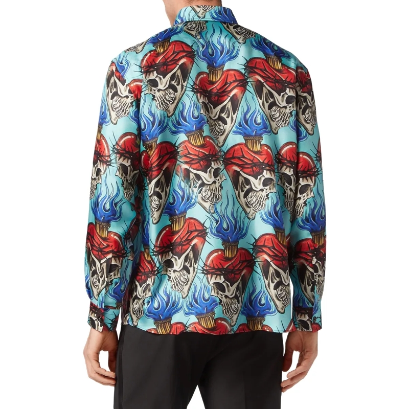 Philipp Plein Hemd Hemd Tattoo türkis(Image 2)