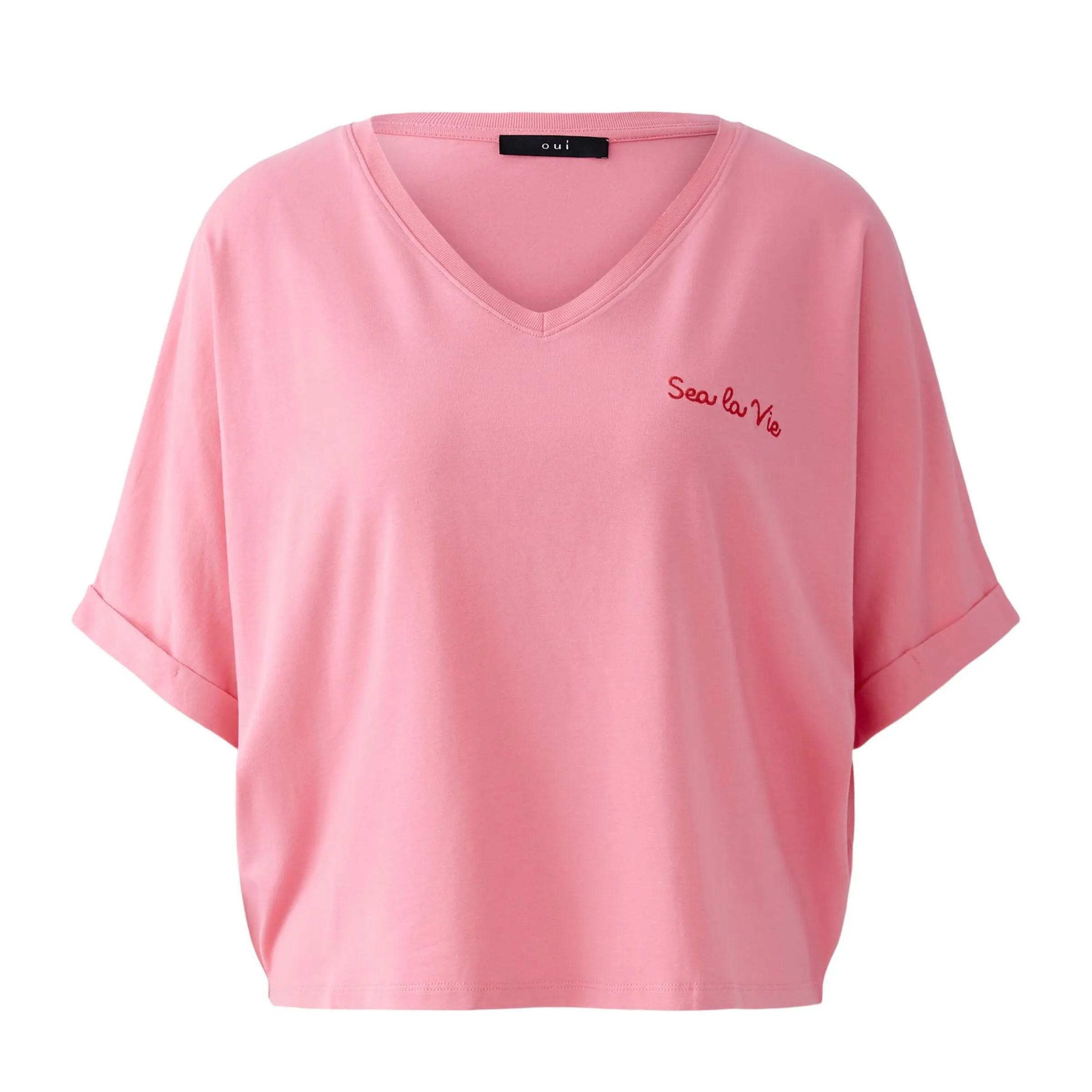 Thumbnail - Oui - T-Shirt - Größe 44 DAMEN - pink