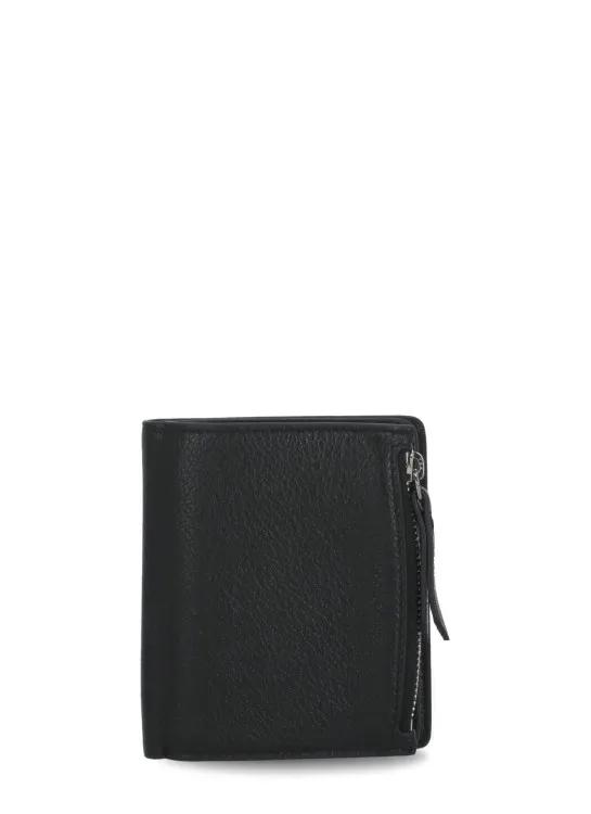 Maison Margiela Portemonnaies - Black Pebbled Leather Wallet - Gr. unisize - in Schwarz - für Damen