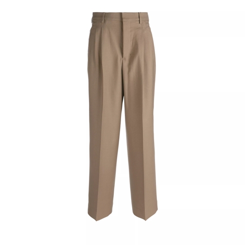 AMI Paris Straight Fit Trousers taupe Pantalons