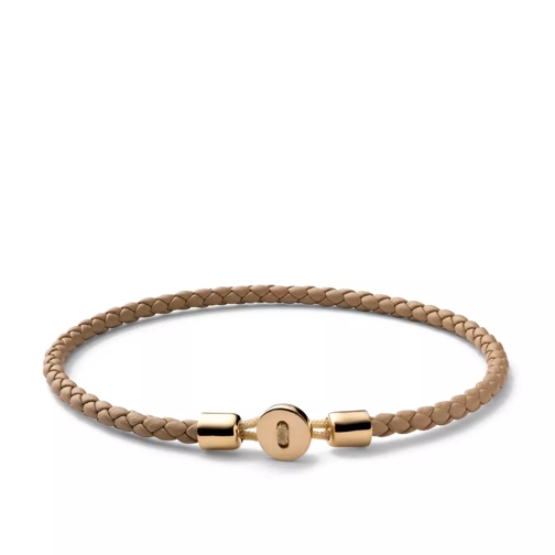 Miansai Nexus Leather Bracelet Gold Vermeil Polished S Natural Braccialetti