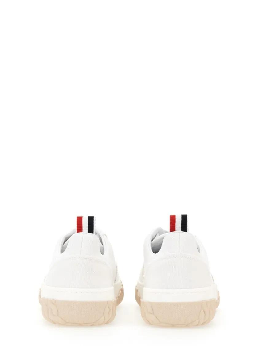 Thumbnail - Thom Browne Low-Top Sneaker - Cotton Canvas Sneaker - Gr. 7_5 - in Weiß - für Damen