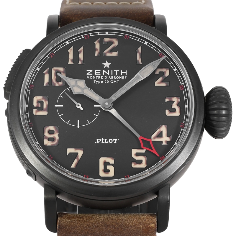 Zenith Automatisch Horloge Pilot Schwarz