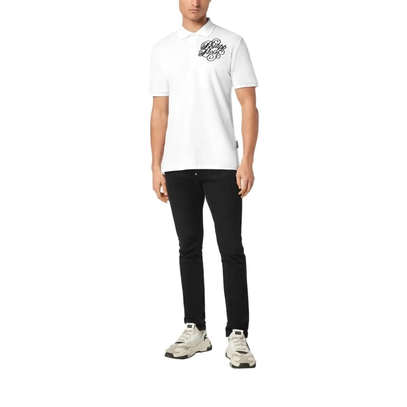 Philipp Plein Poloshirt Polohemd Mit Schmucksteinen weiss(Image 3)