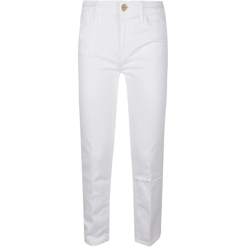 FRAME Skinny Leg Jeans High Straight Jeans White weiß