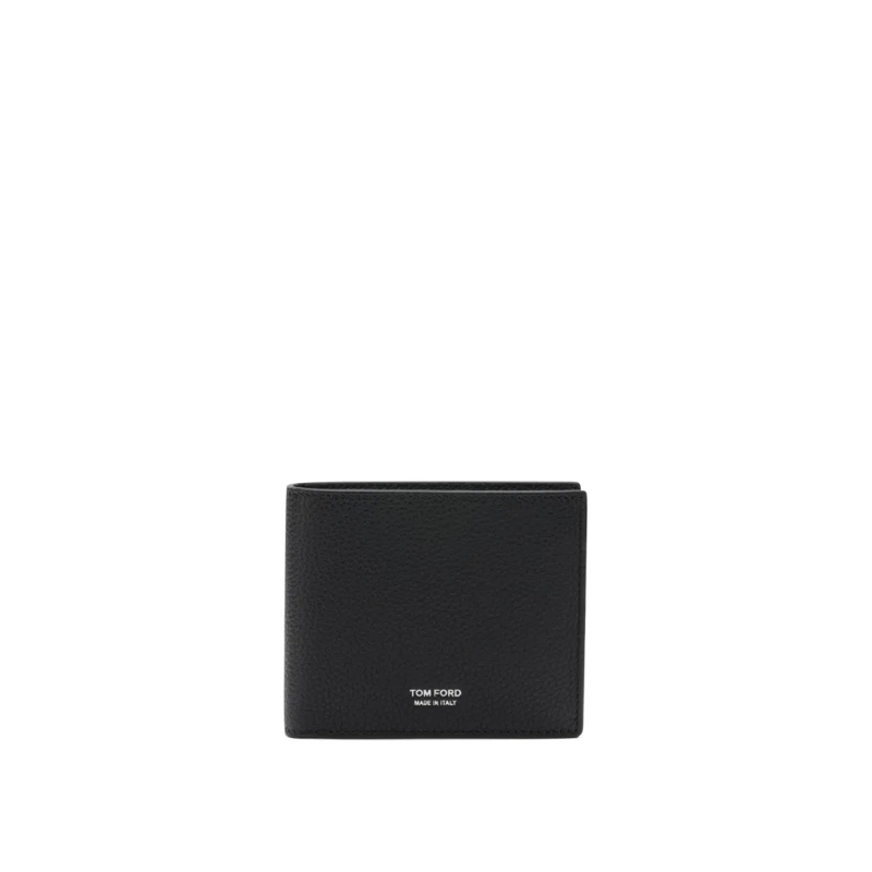 Tom Ford Portemonnee Textured Calf Leather Bifold Wallet With Embossed  Black