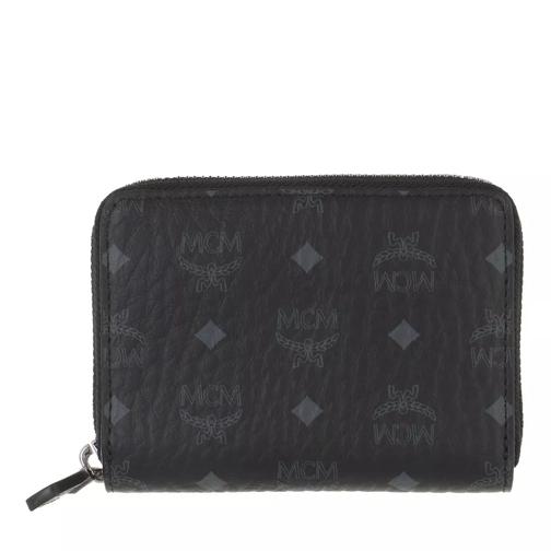 MCM M-Veritas Zipped Wallet Mini Black Portemonnaie mit Zip-Around-Reißverschluss