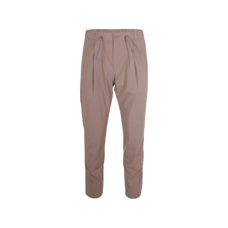 Herno Pantalon Beige Trousers With Tapered Leg And Elastic Waistb Neutrals