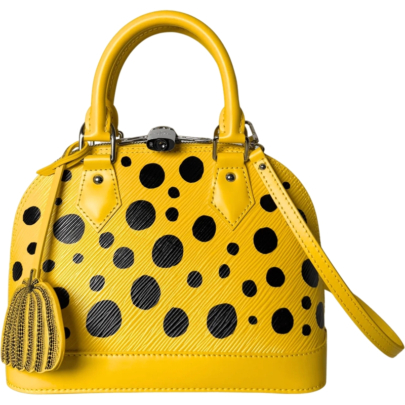 Louis Vuitton Fourre-tout Louis Vuitton x Yayoi Kusama Alma BB Epi Leder Gel gelb