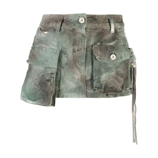 The Attico JeanS-Röcke Fay Camouflage-Pattern Cargo Miniskirt Green