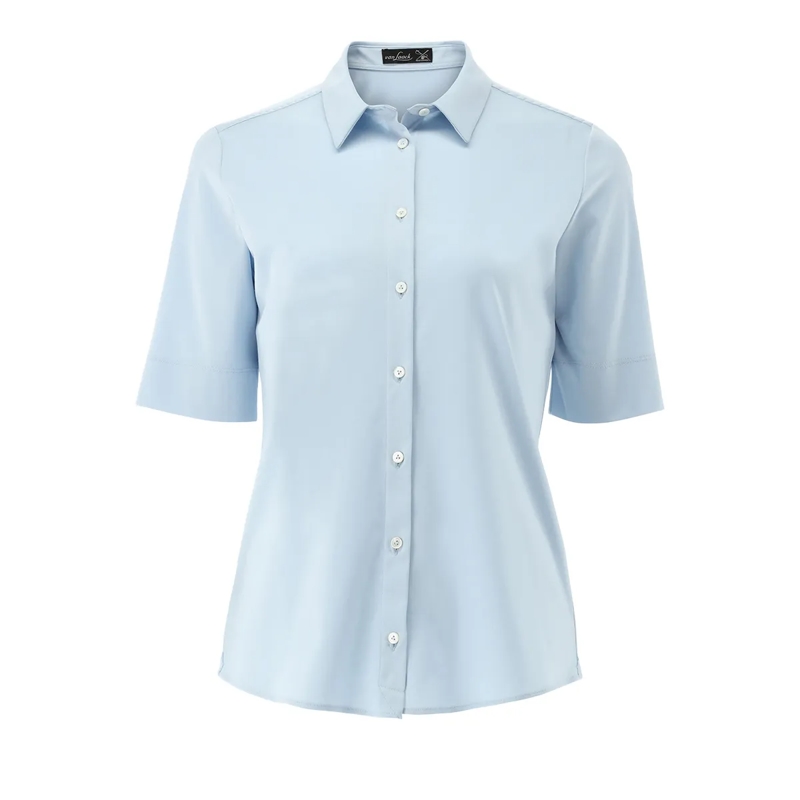 VAN LAACK Bluse Bluse Modern Fit Uni blau
