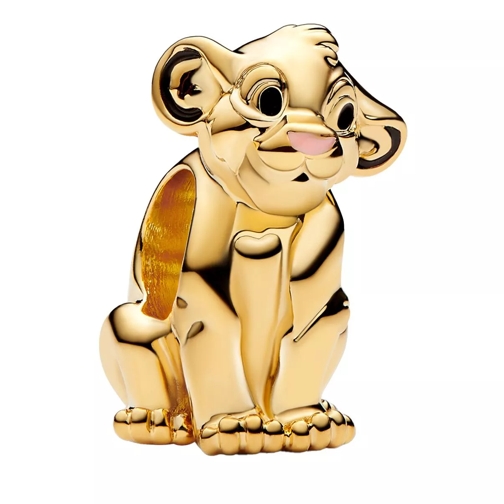 Pandora Disney The Lion King Simba 14k gold-plated charm w Black Pendant