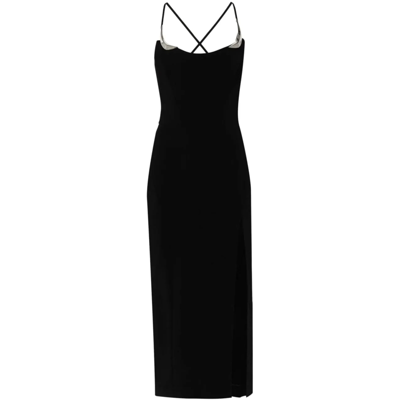 Mugler Robe midi Dresses Black schwarz