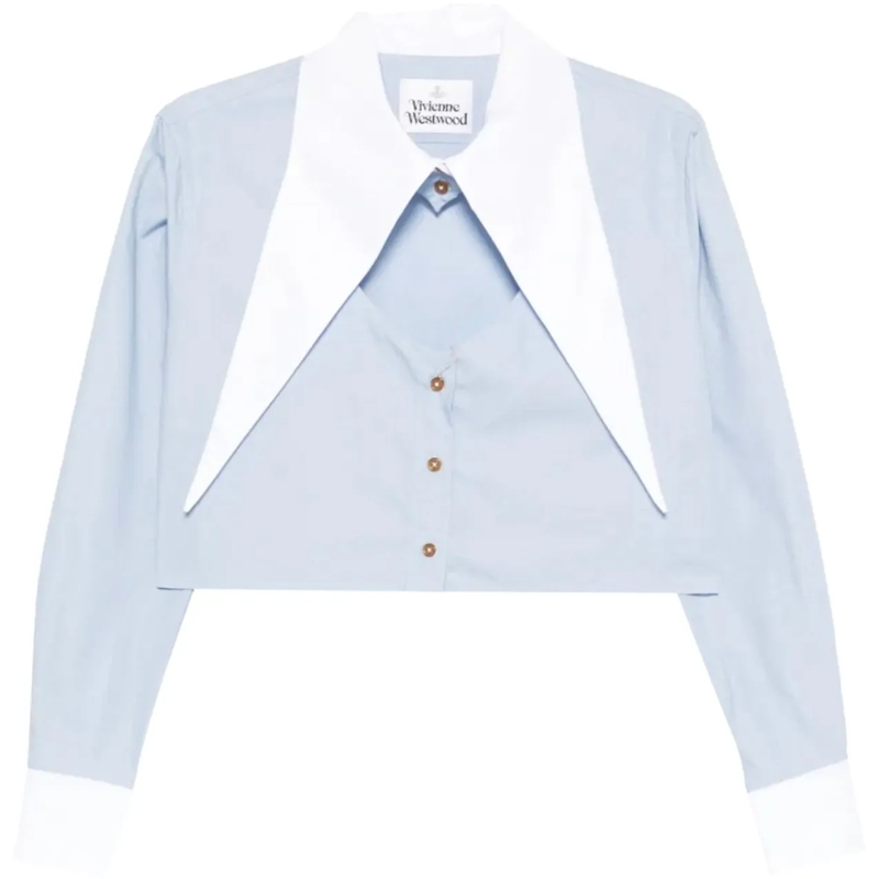 Vivienne Westwood T-Shirt Cut Off Heart Shirt Blue/white Mix weiß