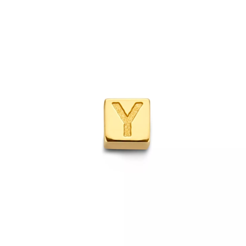 Isabel Bernard Pendentif Y Gold Le Carré Felie 14 Karat Cube Charm Gold
