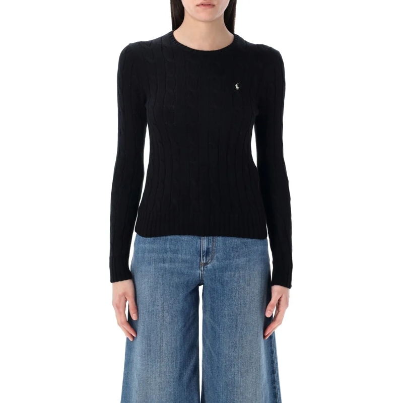 Polo Ralph Lauren Trui Touch Julianna Cable-Knit Sweater Black