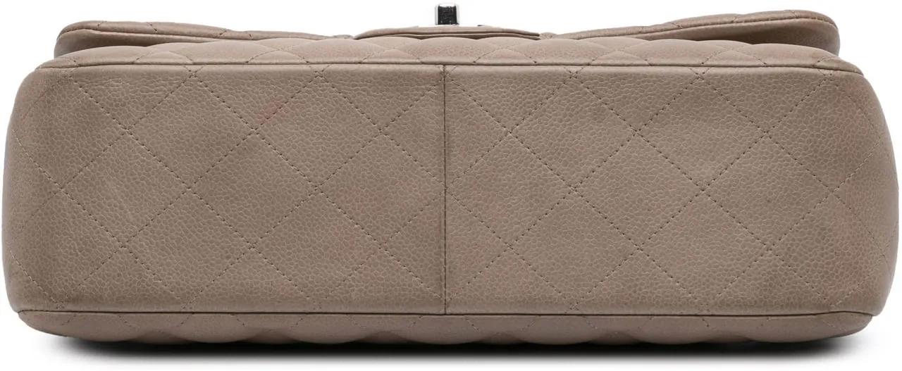 Chanel Hobo bags 2010-2011 Jumbo Classic Caviar Double Flap in bruin