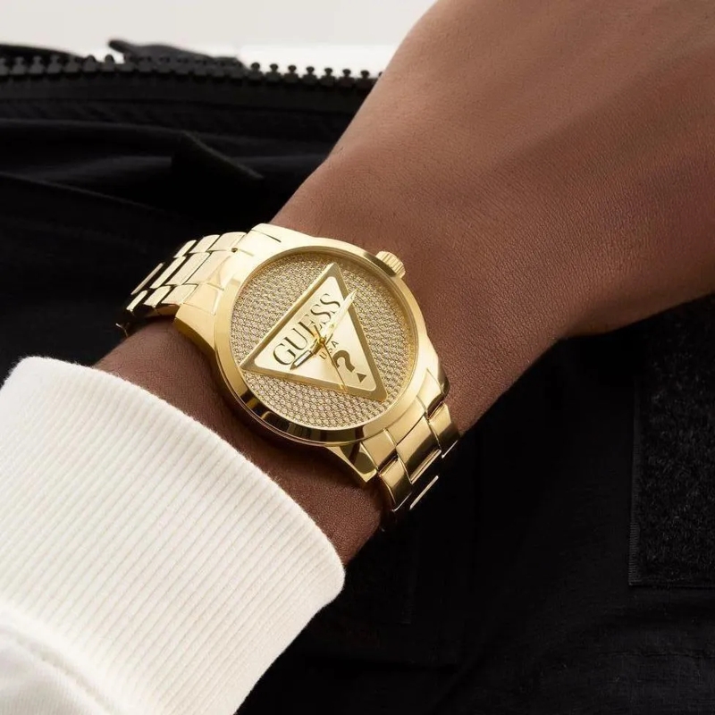 Guess Quarzuhr Quarz-Analoguhr Badge gold(Image 4)