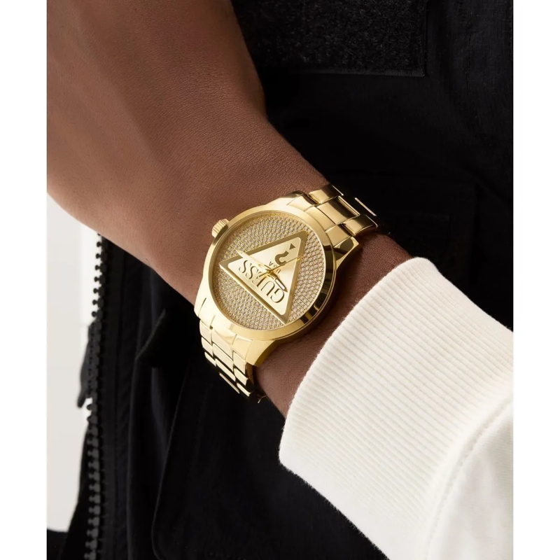 Guess Quarzuhr Quarz-Analoguhr Badge gold(Image 4)