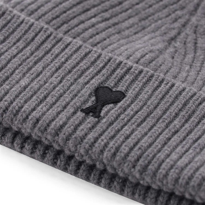 AMI Paris Casquette Mütze aus Schurwolle grau(Image 3)