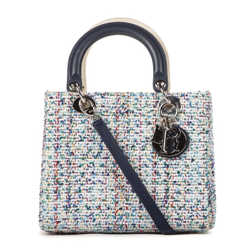 Christian Dior Crossbody Bag Lady Medium blau