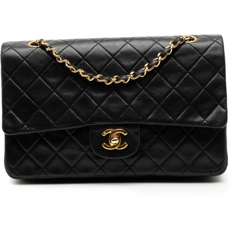 Chanel Schultertasche Medium Classic Lambskin Double Flap schwarz