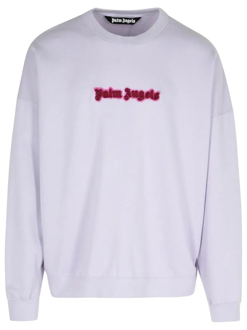 Palm Angels - Neon%27 Lilac Cotton Sweatshirt - Größe M - lila