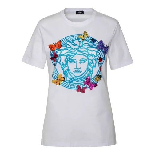 Versace Medusa White Cotton T-Shirt White 
