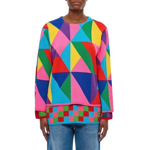 Comme des Garcons Pullover Double Layer Pattern Sweater Multicolor