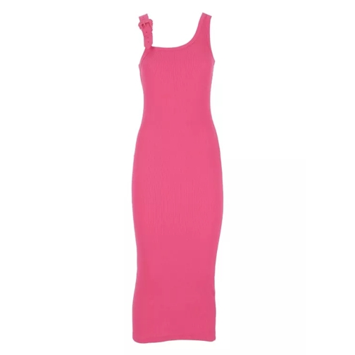 Versace Jeans Couture Ribbed Dress Pink 