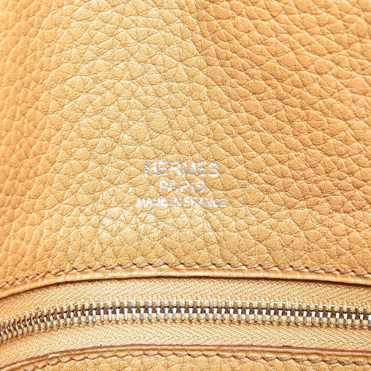 Hermès Shoppers 2008 Clemence Victoria II Cabas 35 in bruin
