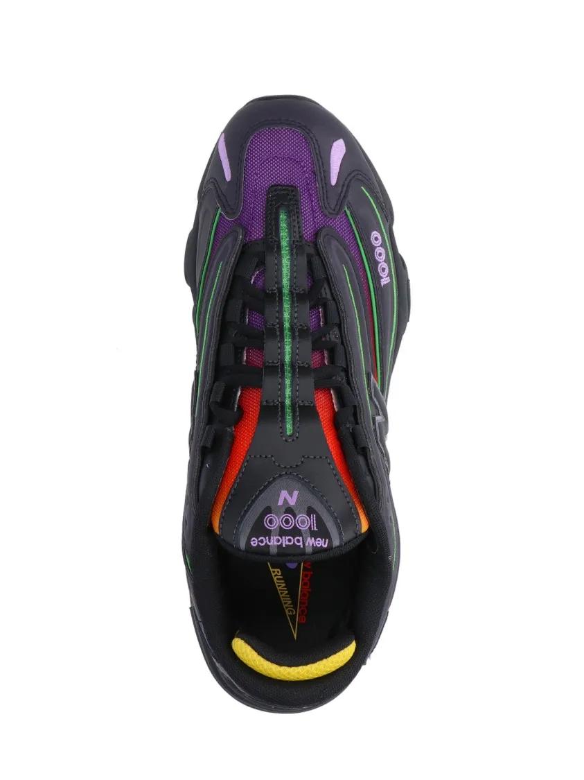 Thumbnail - New Balance Low-Top Sneaker - Black Mesh Sneakers With Multicolor Details - Gr. 5_5 - in Schwarz - für Damen