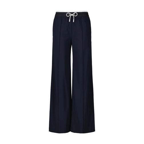 Marc Cain Pantalon décontracté Sportliche weite Hose Dunkelblau