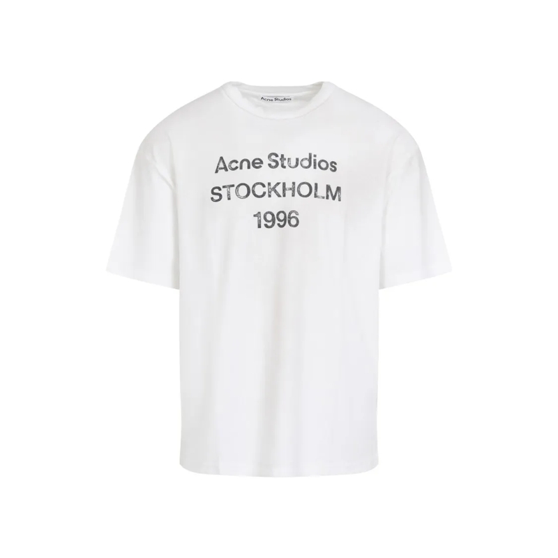 Acne Studios T-shirt White Oversized Graphic T-Shirt White