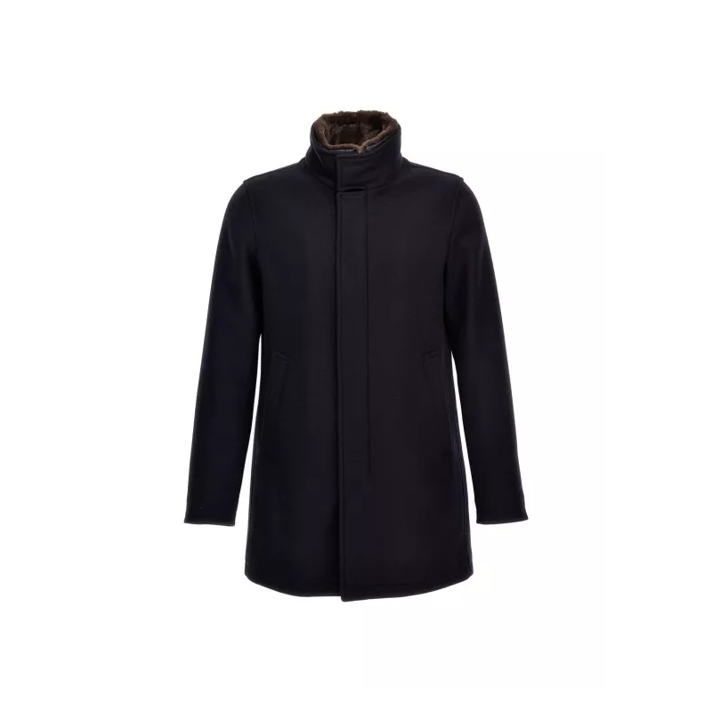 Herno  Single-Breasted Coat Black