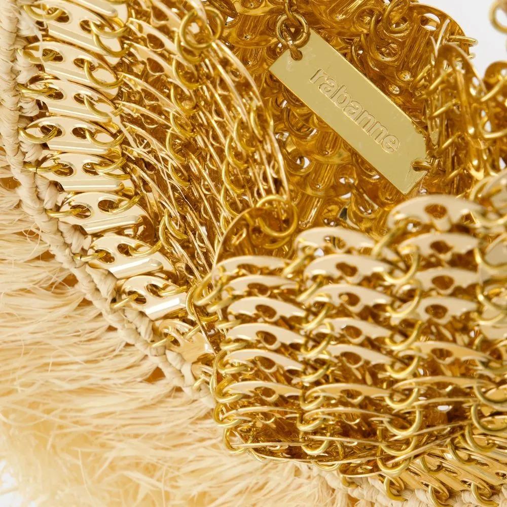 Paco Rabanne Totes Raffia Shopper Bag Raffia Neutral in beige