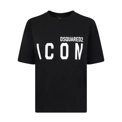 Dsquared2 Black Cotton Logo Print T-Shirt Black 