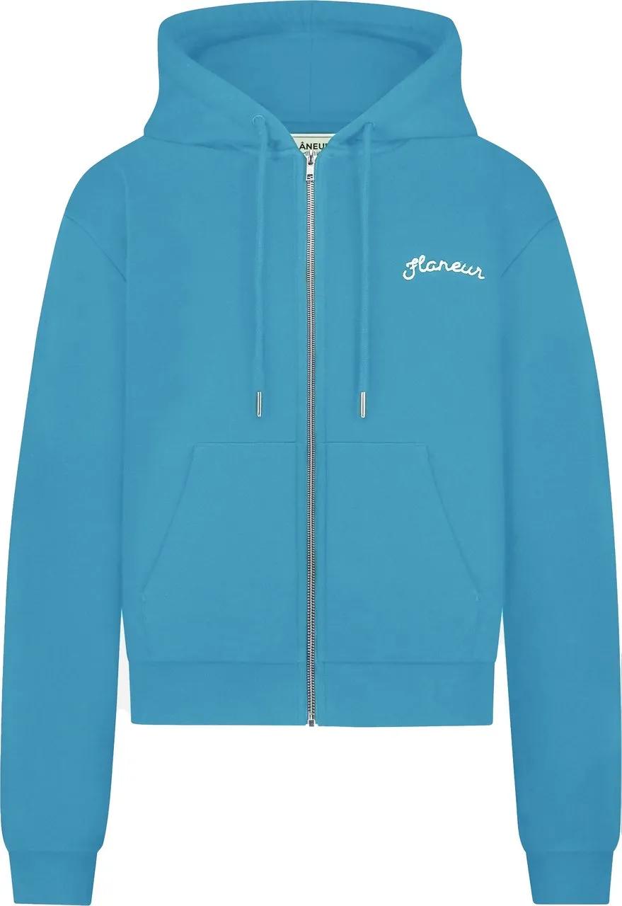 Thumbnail - Flâneur - Signature Zip-Up Hoodie  Cobalt - Größe S - blue