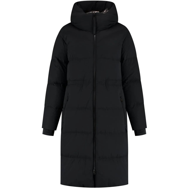 Woolrich Veste de transition Dames - Matt Stretch Long Puffer Parka schwarz
