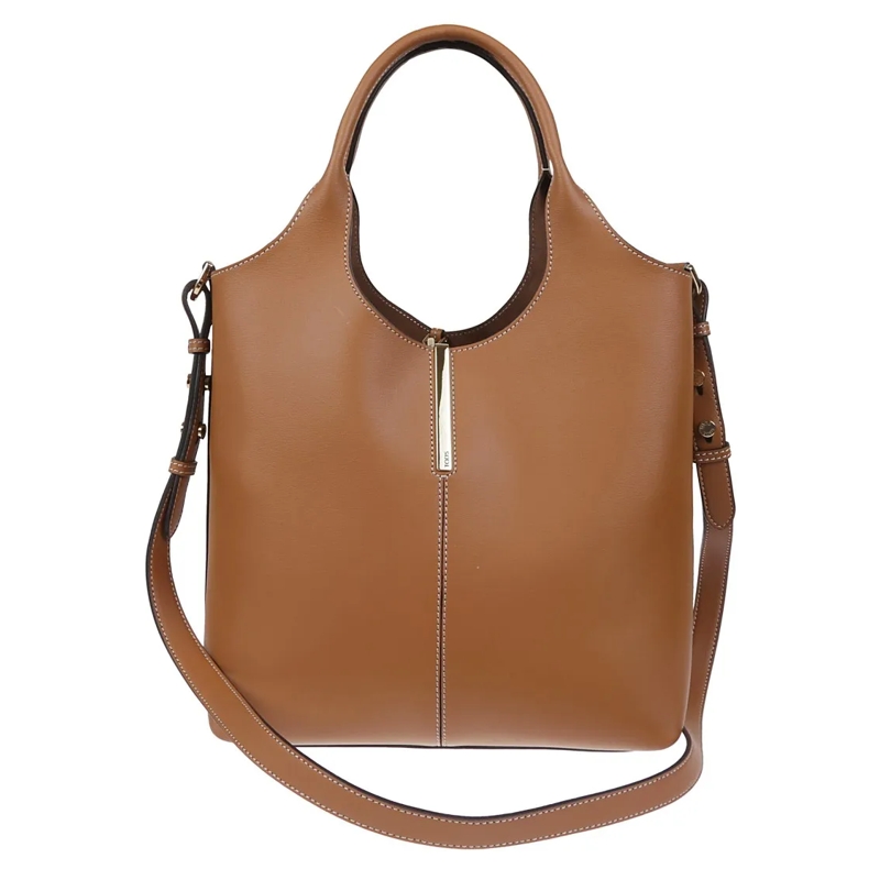Tod's Sac à bandoulière Brown Leather Handbag With Dual Handles Brown