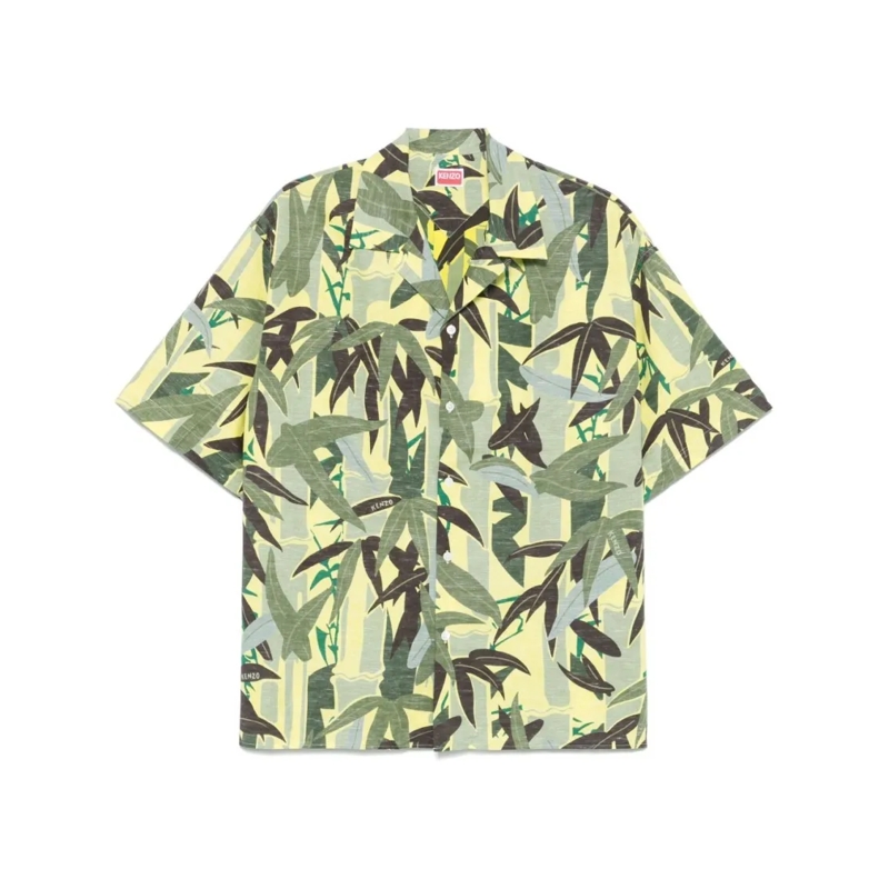 Kenzo Hemd Lime Green Short-Sleeve Shirt Yellow