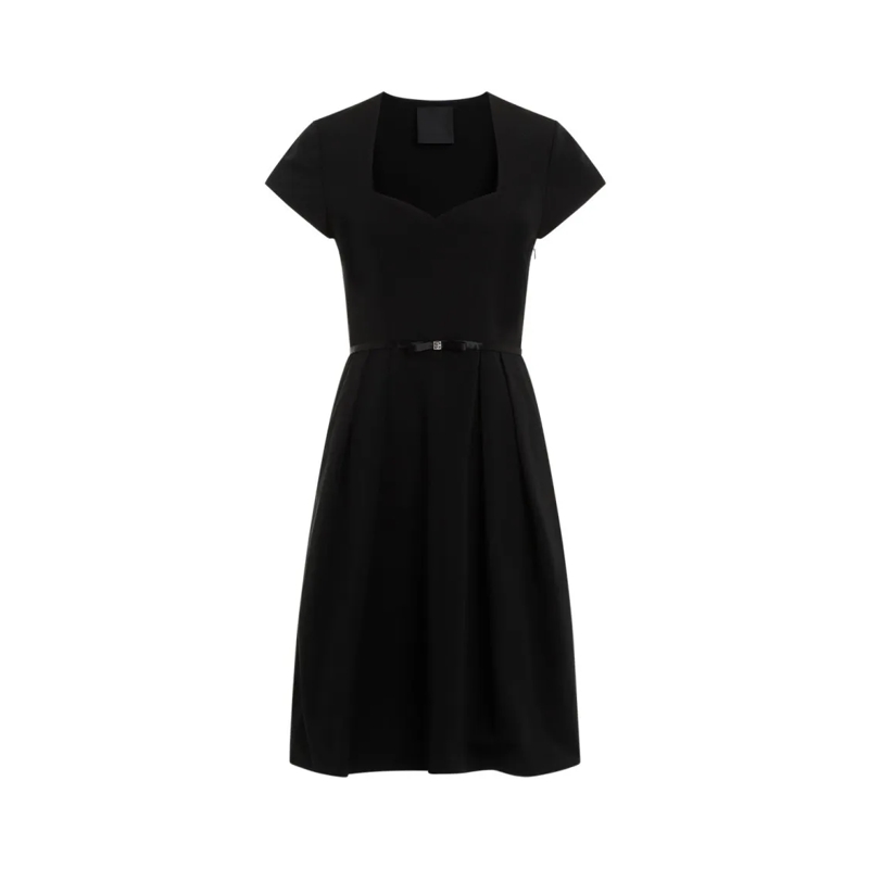 Givenchy Midi-jurk Black Cotton Short Dress Black
