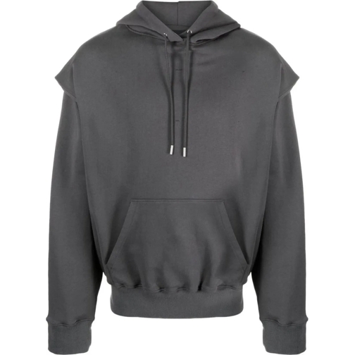 HELIOT EMIL  outline logo hoodie gray grau