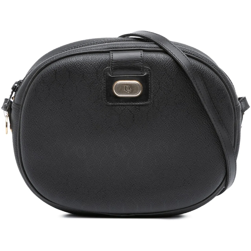 Christian Dior Schultertasche Honeycomb Coated Canvas Crossbody schwarz