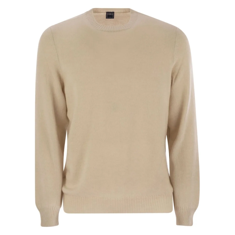 Fedeli Trui Argentina Persia - Cashmere Crew Neck Neutrals