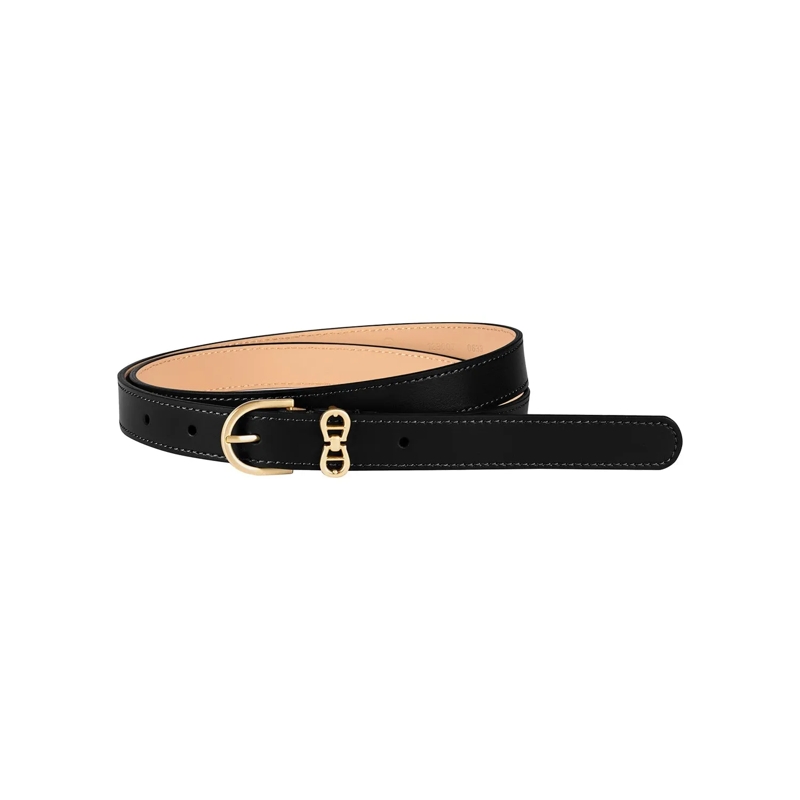 AIGNER Ceinture en cuir Logo Gürtel aus Leder Schwarz